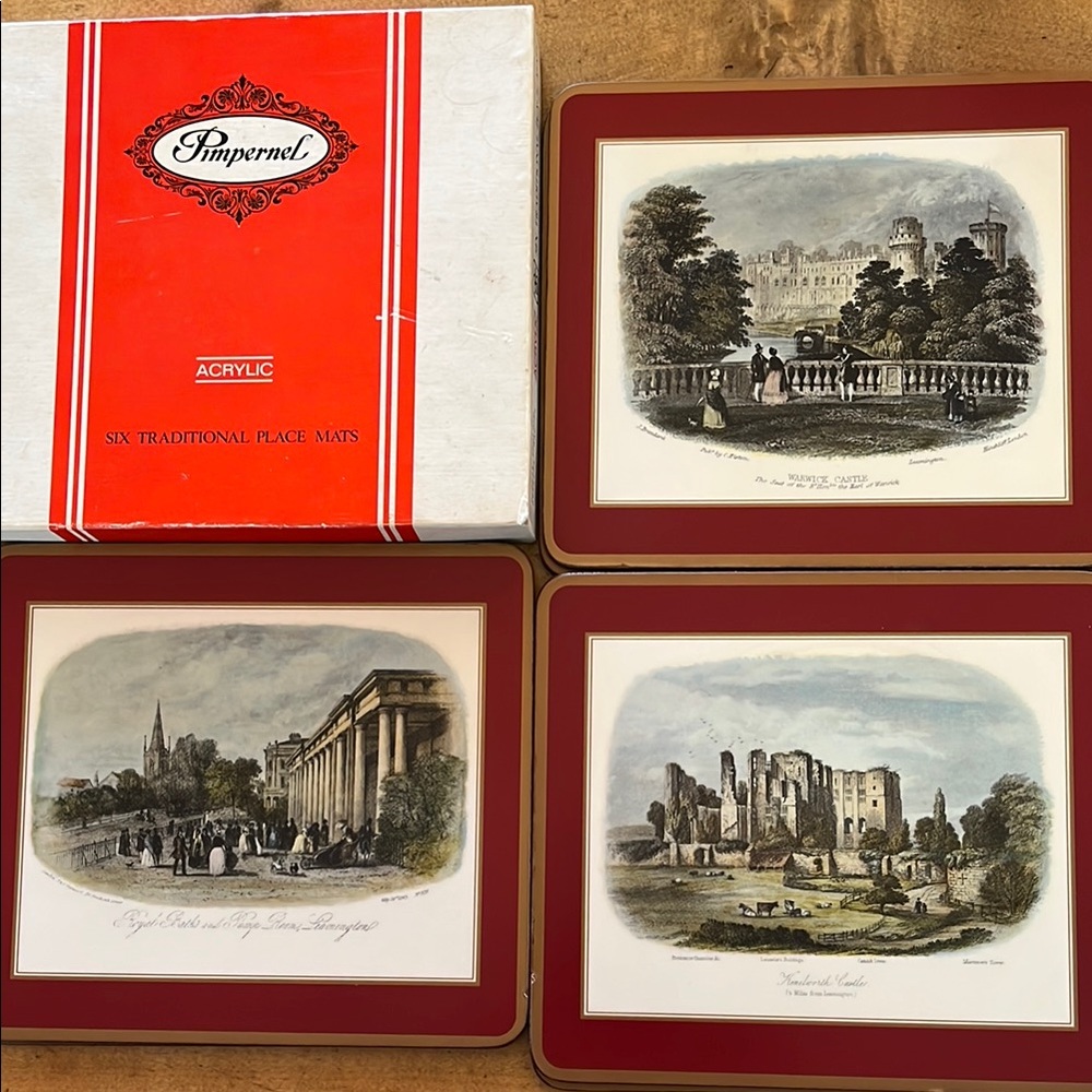 Pimpernel Traditional Place Mats Set of Six Merrie England Vintage